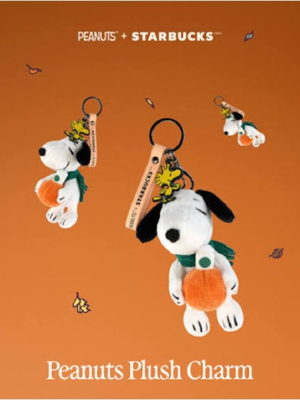 NEW Starbucks Peanuts Snoopy Plush Charm 2026